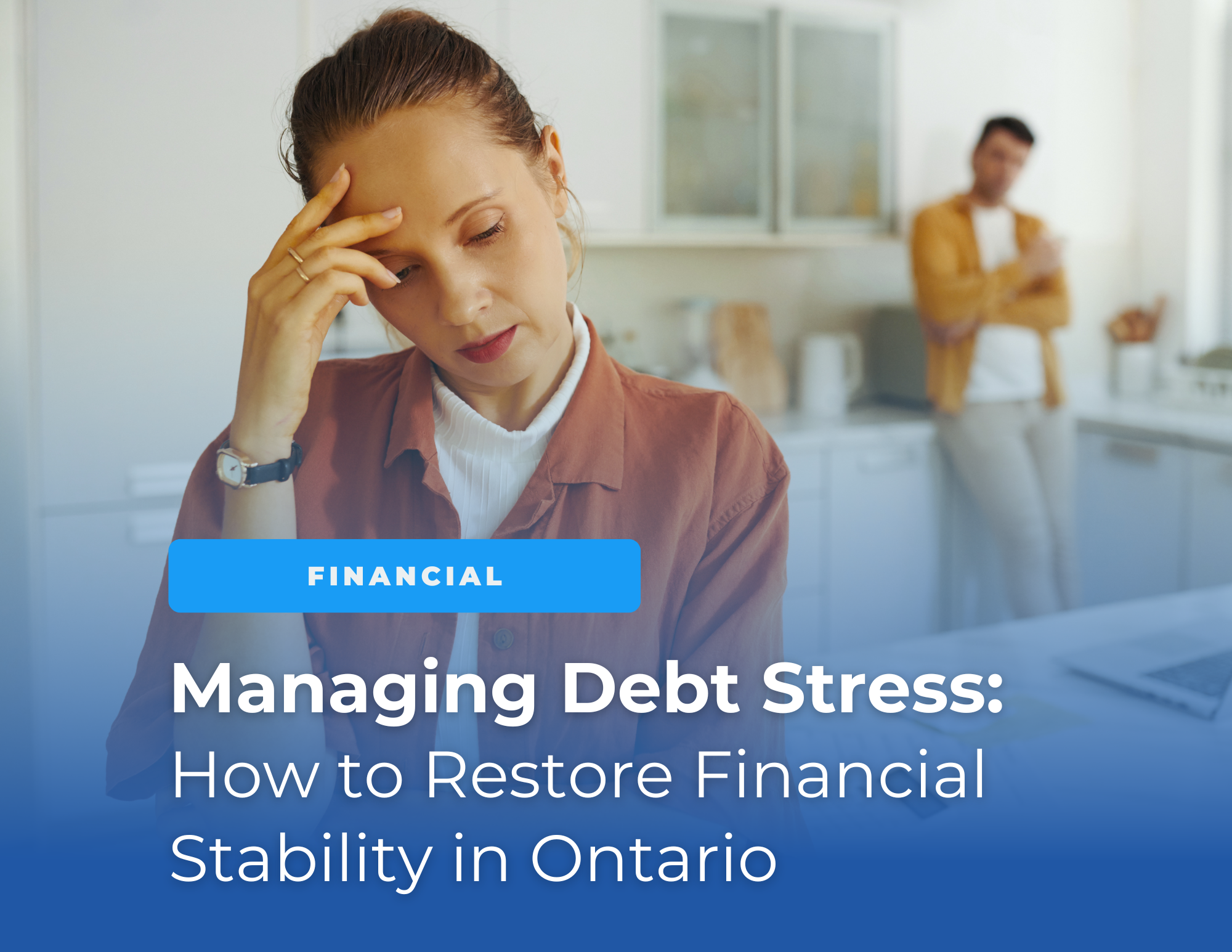 a woman dealing with debt stress