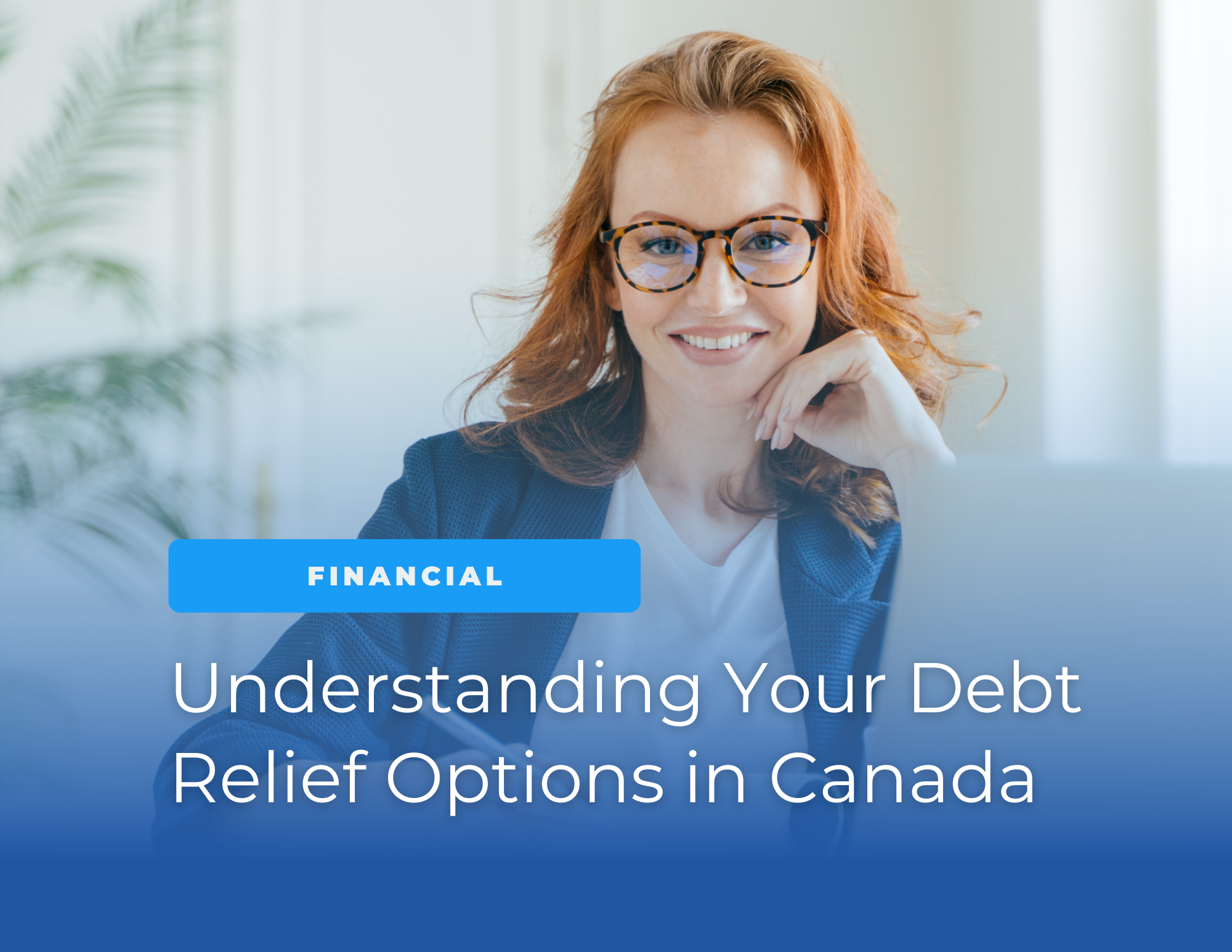a woman explaining debt relief options