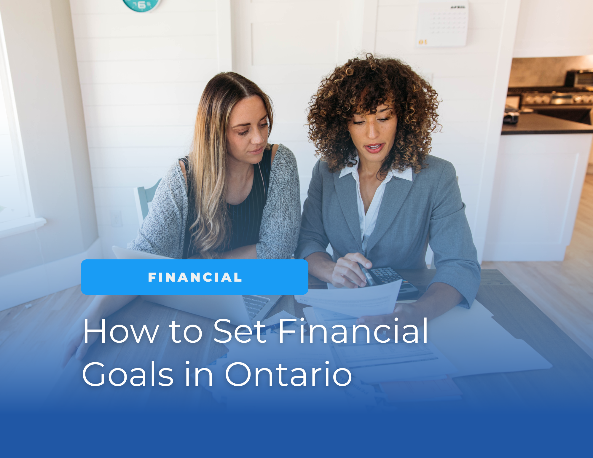 a woman explaining financial paperwork to another woman