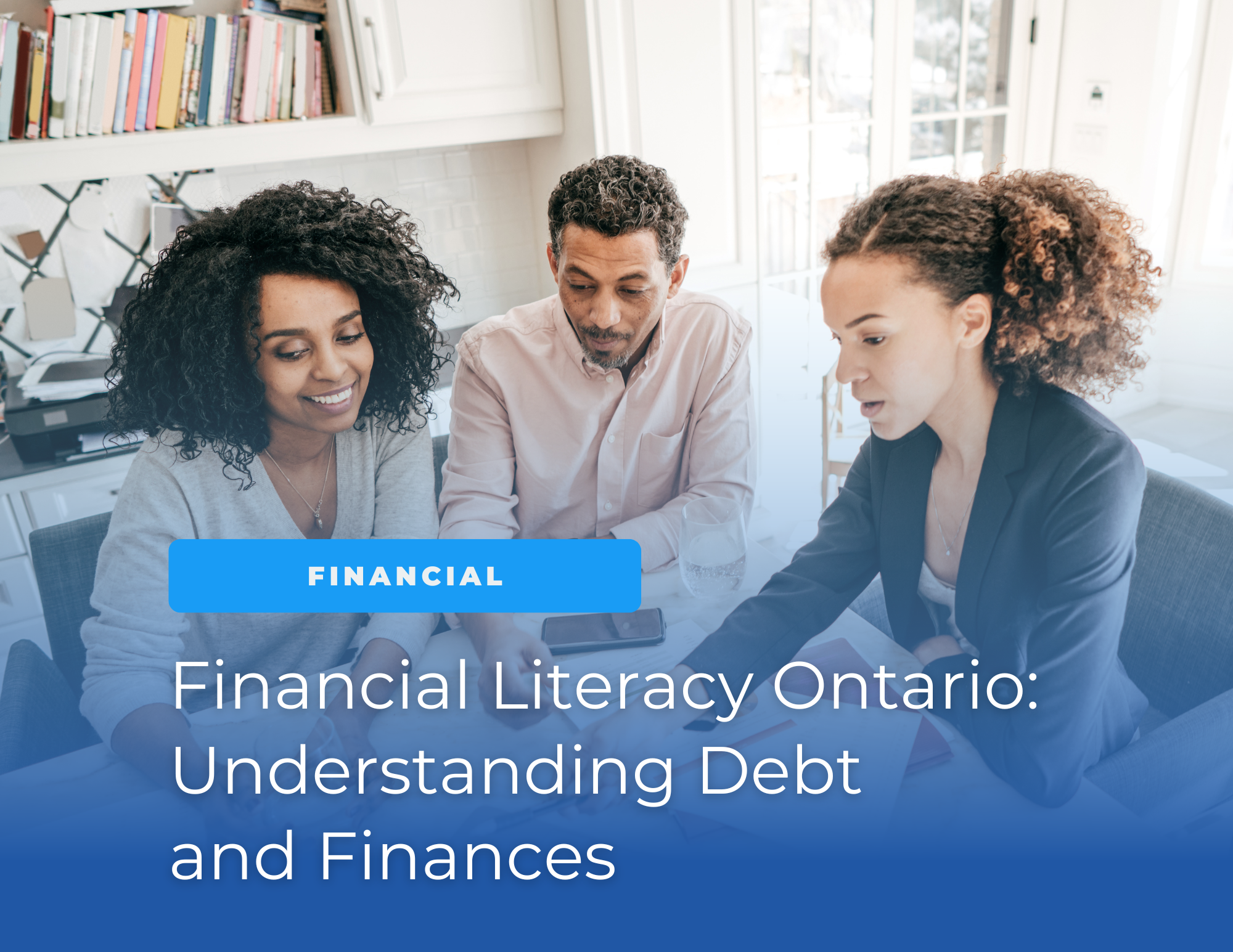 a woman explaining financial paperwork to a couple