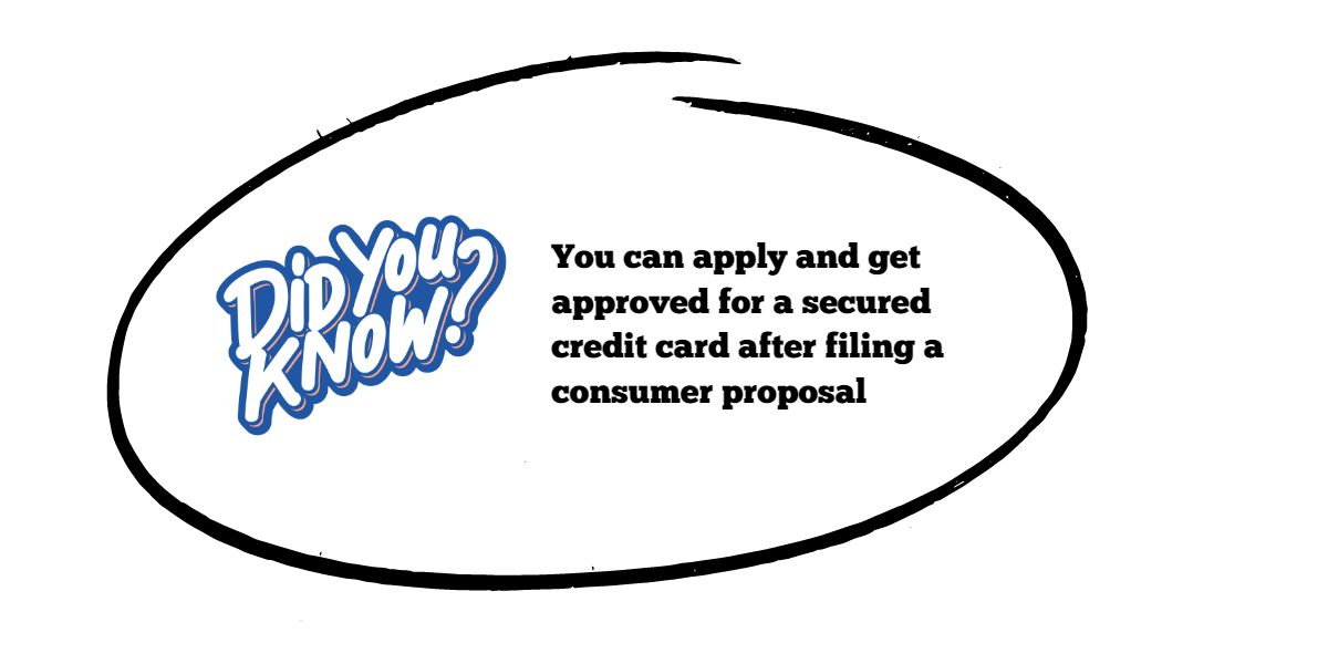consumer proposal secured credit card
